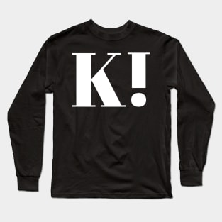 initial k Long Sleeve T-Shirt